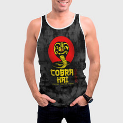 Майка-безрукавка мужская Кобра Кай Змея Иероглифы Сериал, цвет: 3D-белый — фото 2