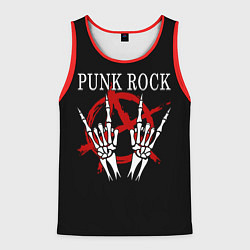 Майка-безрукавка мужская Punk Rock Панки Хой, цвет: 3D-красный