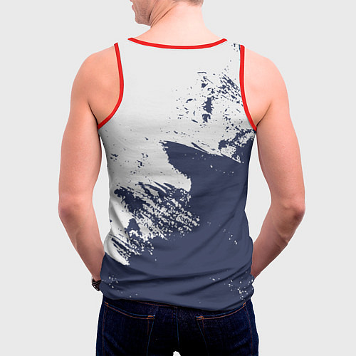 Мужская майка без рукавов Subaru - Текстура / 3D-Красный – фото 4