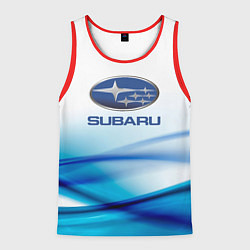 Майка-безрукавка мужская Subaru Спорт текстура, цвет: 3D-красный