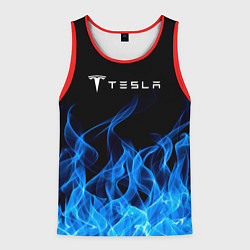Мужская майка без рукавов Tesla Fire