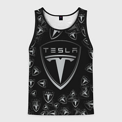 Мужская майка без рукавов TESLA BIG LOGO PATTERN