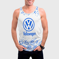 Майка-безрукавка мужская Volkswagen фольксваген, цвет: 3D-белый — фото 2