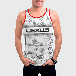 Майка-безрукавка мужская LEXUS BIG EMBLEMA PATTERN, цвет: 3D-красный — фото 2