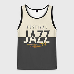 Майка-безрукавка мужская JAZZ FESTIVAL, цвет: 3D-черный