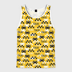 Майка-безрукавка мужская Такси Taxi, цвет: 3D-белый