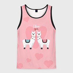 Майка-безрукавка мужская Lama I Love You, цвет: 3D-черный