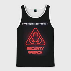 Майка-безрукавка мужская Five Nights at Freddys: Security Breach logo, цвет: 3D-белый