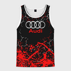 Мужская майка без рукавов AUDI АУДИ брызги