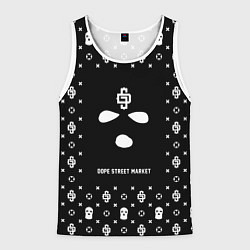 Майка-безрукавка мужская Узор Black Phantom Ski Mask Dope Street Market, цвет: 3D-белый