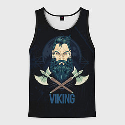 Майка-безрукавка мужская Viking!, цвет: 3D-черный
