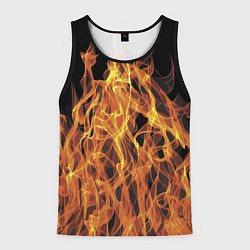 Майка-безрукавка мужская Flame Pattern, цвет: 3D-черный