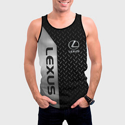 Майка-безрукавка мужская Lexus Лексус Сталь матал, цвет: 3D-черный — фото 2
