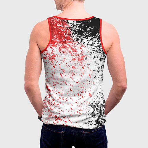 Мужская майка без рукавов Канеки Кен Брызги Краски Токийский Гуль / 3D-Красный – фото 4