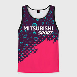 Майка-безрукавка мужская MITSUBISHI Sport Краски, цвет: 3D-черный