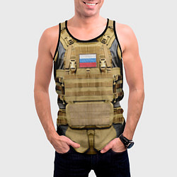 Майка-безрукавка мужская Бронежилет- армия России, цвет: 3D-черный — фото 2