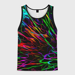 Майка-безрукавка мужская Neon pattern Vanguard, цвет: 3D-черный