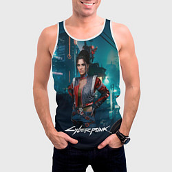 Майка-безрукавка мужская Panam cyberpunk 2077, цвет: 3D-белый — фото 2