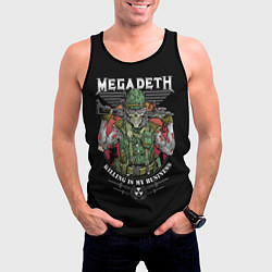 Майка-безрукавка мужская MEGADETH killing is my business, цвет: 3D-черный — фото 2