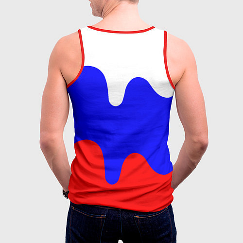 Мужская майка без рукавов Герб россии герб / 3D-Красный – фото 4