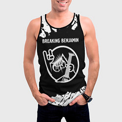 Майка-безрукавка мужская Breaking Benjamin КОТ Брызги, цвет: 3D-черный — фото 2