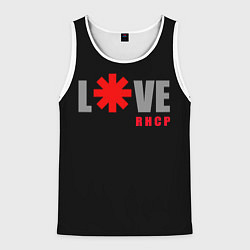 Майка-безрукавка мужская Love RHCP Red Hot Chili Peppers, цвет: 3D-белый
