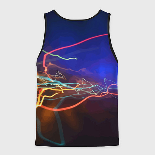 Мужская майка без рукавов Neon vanguard pattern Lightning Fashion 2023 / 3D-Черный – фото 2