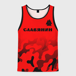 Майка-безрукавка мужская СЛАВЯНИН - ВАЛЬКНУТ Камуфляж, цвет: 3D-черный