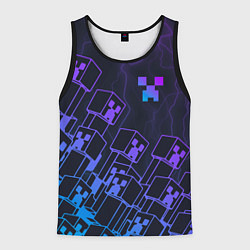 Майка-безрукавка мужская Minecraft CREEPER NEON, цвет: 3D-черный