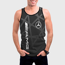 Майка-безрукавка мужская MERCEDES - BENZ МЕРСЕДЕС, цвет: 3D-черный — фото 2