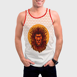 Майка-безрукавка мужская Солнечный лев, цвет: 3D-красный — фото 2