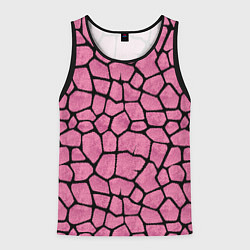 Майка-безрукавка мужская Шерсть розового жирафа, цвет: 3D-черный