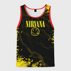 Майка-безрукавка мужская Nirvana молнии, цвет: 3D-красный