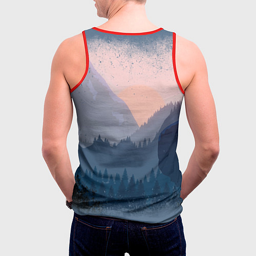 Мужская майка без рукавов Call of the Mountain / 3D-Красный – фото 4