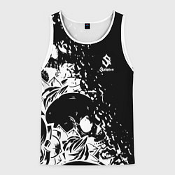 Майка-безрукавка мужская Sabaton - сабатон черепа, цвет: 3D-белый