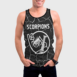 Майка-безрукавка мужская Scorpions КОТ Трещины, цвет: 3D-черный — фото 2