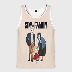 Майка-безрукавка мужская Spy x Family Семья шпиона, цвет: 3D-белый