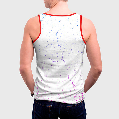 Мужская майка без рукавов Влюбленные Хагги Вагги и Кисси Мисси / 3D-Красный – фото 4