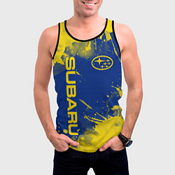 Майка-безрукавка мужская SUBARU - СУБАРУ БРЫЗКИ КЛАССИЧЕСКИЕ, цвет: 3D-черный — фото 2