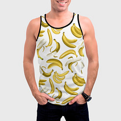 Майка-безрукавка мужская Кругом бананы, цвет: 3D-черный — фото 2