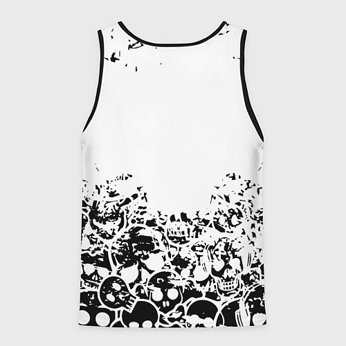 Мужская майка без рукавов Король и шут черепа / 3D-Черный – фото 2