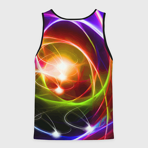 Мужская майка без рукавов Галактическое звёздное пространство Galactic Star / 3D-Черный – фото 2