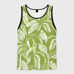 Майка-безрукавка мужская Зелёные Тропики Лета, цвет: 3D-черный