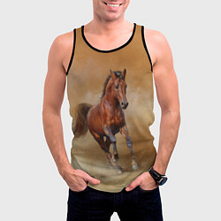 Майка-безрукавка мужская BAY HORSE гнедой конь, цвет: 3D-черный — фото 2