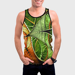 Майка-безрукавка мужская Растительный абстрактный фрактальный паттерн Veget, цвет: 3D-черный — фото 2