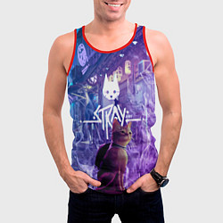 Майка-безрукавка мужская Stray: Viloet Logo, цвет: 3D-красный — фото 2