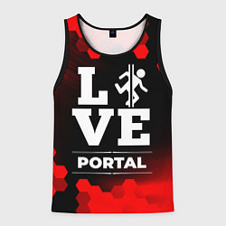 Майка-безрукавка мужская Portal Love Классика, цвет: 3D-черный