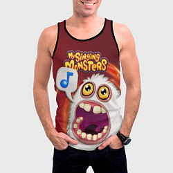 Майка-безрукавка мужская My singing monster, цвет: 3D-черный — фото 2