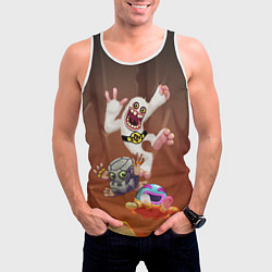 Майка-безрукавка мужская Барабамень, Мамунт и Палезатор, цвет: 3D-белый — фото 2