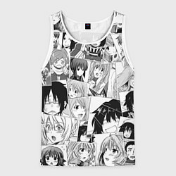 Майка-безрукавка мужская Log Horizon pattern, цвет: 3D-белый